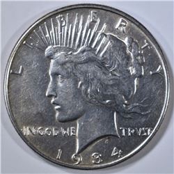 1934 PEACE DOLLAR, AU