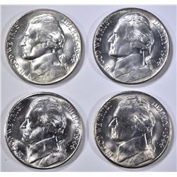 2-1944-P & 2-44-S BU SILVER JEFF. "WAR" NICKELS