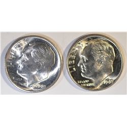 BU 1949-D & 49-S ROOSEVELT DIMES