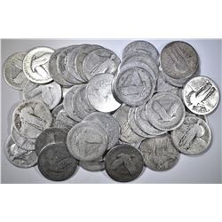 40-NO DATE STANDING LIBERTY QUARTERS