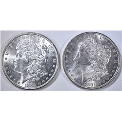 1881 & 1884 BU MORGAN DOLLARS