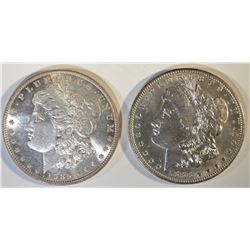 1885 & 88-O MORGAN DOLLARS CH BU