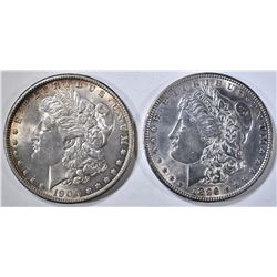 1896 & 1900 MORGAN DOLLARS CH BU