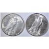 Image 2 : 1922 & 1923 PEACE DOLLARS, CH BU
