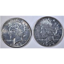 1926-P & S PEACE DOLLARS, AU