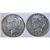 Image 1 : 1927 AU & 1927-D XF PEACE DOLLARS