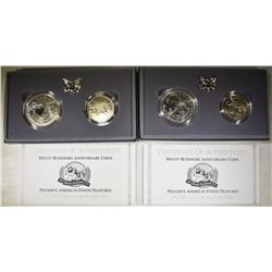 2-UNC 1991 MOUNT RUSHMORE 2-COIN COMMEM SETS
