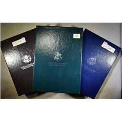 1989, 90 & 93 U.S. PRESTIGE PROOF SETS