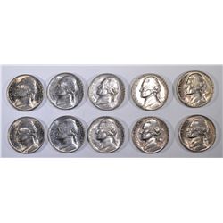 10-BU 1941-S JEFFERSON NICKELS