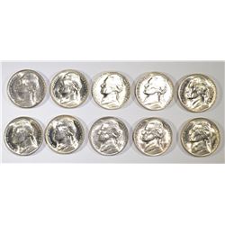 10-BU 1944-P SILVER JEFFRERSON "WAR" NICKELS