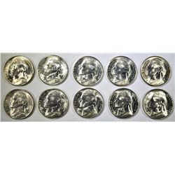 10-BU 1944-S SILVER JEFFERSON "WAR" NICKELS