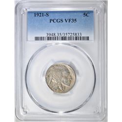 1921-S BUFFALO NICKEL PCGS VF-35