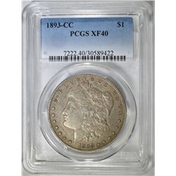 1893-CC MORGAN DOLLAR, PCGS XF-40