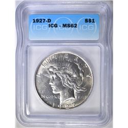 1927-D PEACE DOLLAR ICG MS-62