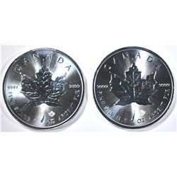 2-2018 BU CANADA SILVER MAPLE LEAF COINS