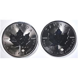 2-2019 BU CANADA SILVER MAPLE LEAF COINS
