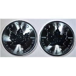 2-2020 CANADA 1oz SILVER MAPLE LEAF COINS