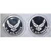 Image 1 : 2-U.S. AIR FORCE ONE OUNCE SILVER ROUNDS