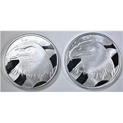 2-PLEDGE OF ALLEGIANCE 1oz .999 SILVER ROUNDS