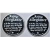 Image 2 : 2-PLEDGE OF ALLEGIANCE 1oz .999 SILVER ROUNDS