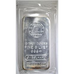 TEN OUNCE .999 SILVER ENGELHARD BAR