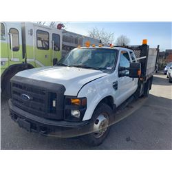 2010 FORD F-350 SUPERDUTY, 2DR EXT CAB PU, WHITE, VIN # 1FDWX3GY6AEB08318