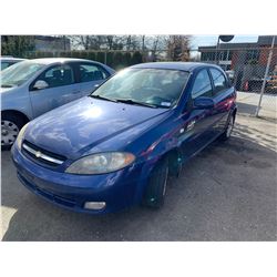 2006 CHEVROLET OPTRA 5 , 4DR HATCHBACK, BLUE, VIN # KL1JK66Z66K245431