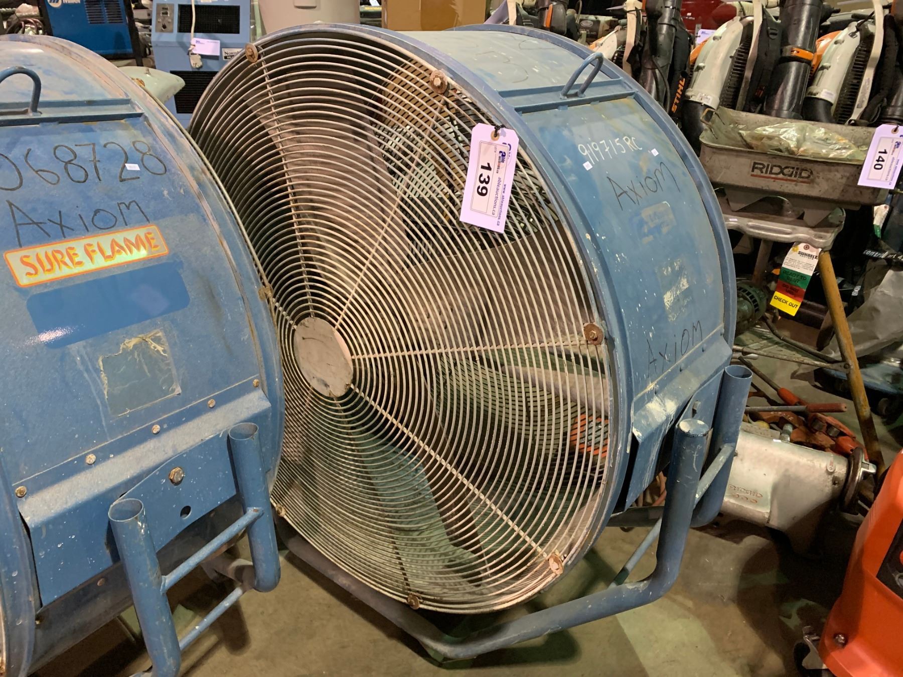 SURE FLAME MOBILE COMMERCIAL WAREHOUSE / JOBSITE FAN