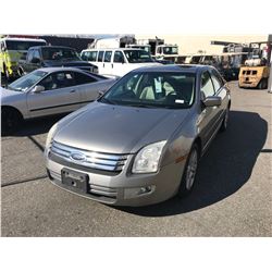 2008 FORD FUSION SEL, 4DR SEDAN, GREY, VIN # 3FAHP08138R258378
