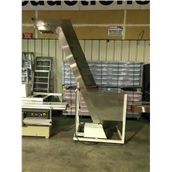 STAINLESS STEEL 36" X 42" X 25" BOTTLE HOPPER CONVEYOR SYSTEM