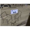 Image 2 : PATIOFLARE BLACK ALUMINUM FRAMED PF-CS304BKMO 3PCS OUTDOOR PATIO CHAT SET