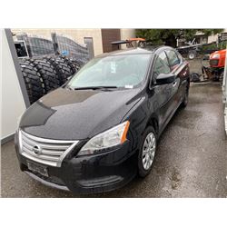 2015 NISSAN SENTRA 4DR SEDAN, BLACK, VIN # 3N1AB7APXFL647491