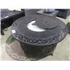 Image 1 : PARAMOUNT BLACK SCROLLED CAST ALUMINIUM 46' ROUND OUTDOOR PROPANE FIREPIT TABLE