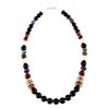 Image 1 : Navajo T&R Singer Gold & Sterling Stone Necklace