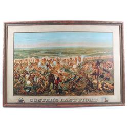 Original Anheuser-Busch Custer's Last Fight Litho