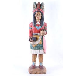 Cigar Store Indian American Carved Wood