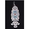 Image 12 : Navajo T. Singer Chip Inlay Sterling Earrings