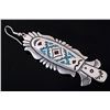 Image 14 : Navajo T. Singer Chip Inlay Sterling Earrings