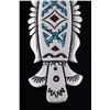 Image 17 : Navajo T. Singer Chip Inlay Sterling Earrings