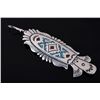 Image 3 : Navajo T. Singer Chip Inlay Sterling Earrings