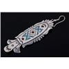 Image 4 : Navajo T. Singer Chip Inlay Sterling Earrings