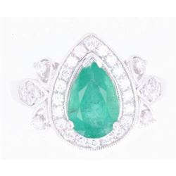 Luxury Emerald & Diamond Platinum Ring