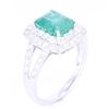 Image 1 : EXCELLENT Emerald & Diamond 18K Gold Ring