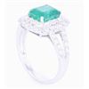 Image 4 : EXCELLENT Emerald & Diamond 18K Gold Ring
