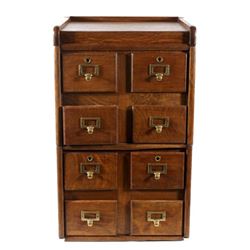 Antique Quarter Sawn Oak Stacking Filing Cabinet