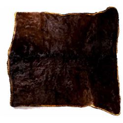 Antique Stagecoach Cow Hide Lap Blanket