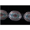 Image 12 : Navajo T. Singer Chip Inlay LARGE Concho Belt