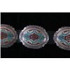 Image 13 : Navajo T. Singer Chip Inlay LARGE Concho Belt