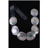 Image 1 : Navajo T. Singer Chip Inlay LARGE Concho Belt