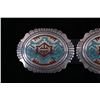 Image 7 : Navajo T. Singer Chip Inlay LARGE Concho Belt
